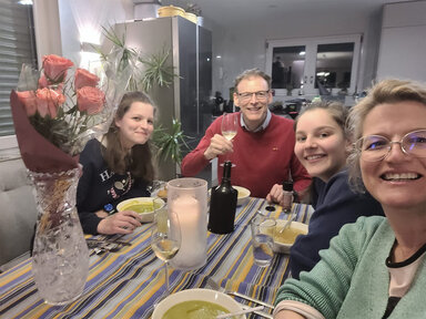 Familia española/británica que vive cerca de Frankfurt am Main desde hace 15 años.